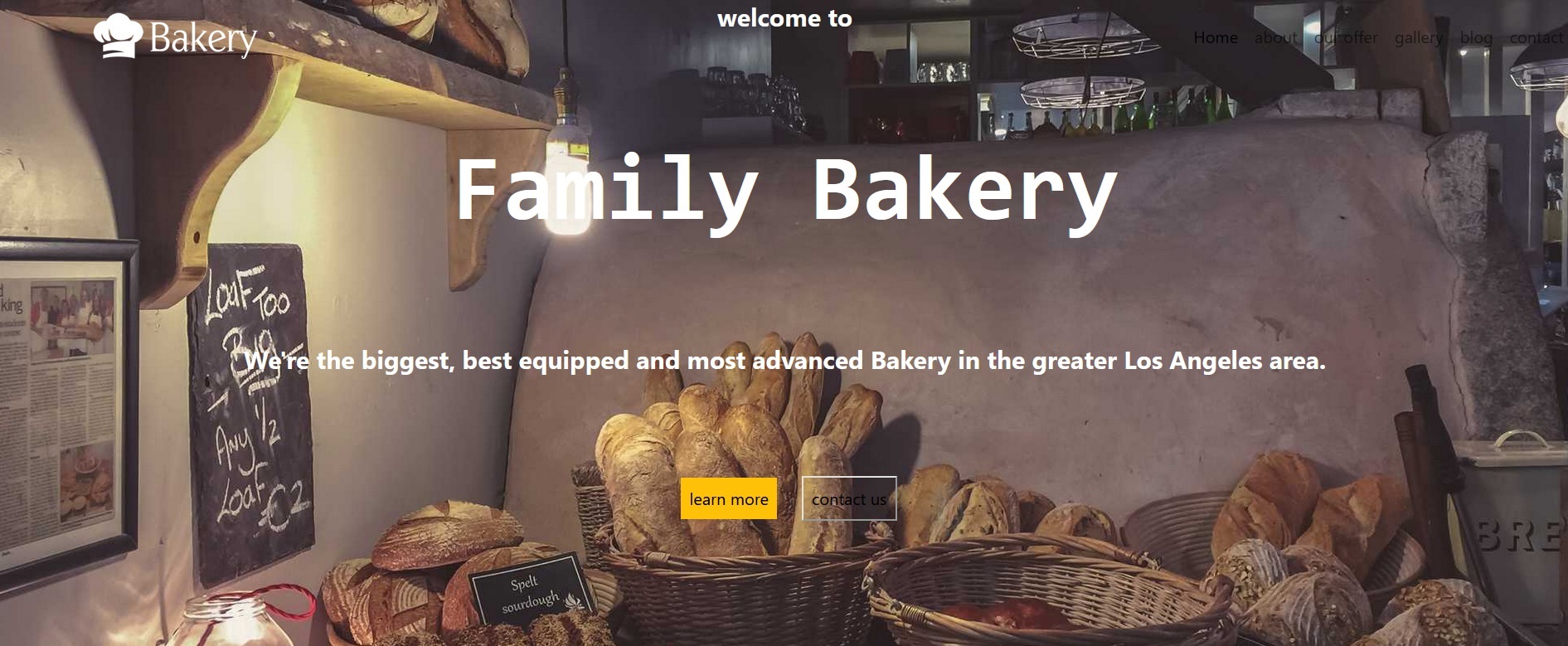 Bakery website replica